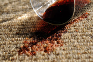 wine on carpet